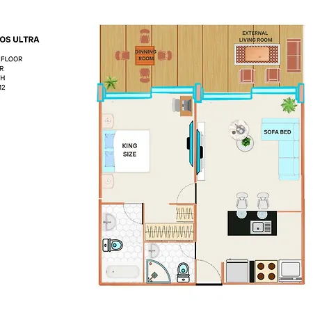 Morros Ultra 1 Bedroom - Direct Sea View Apartment Cartagena